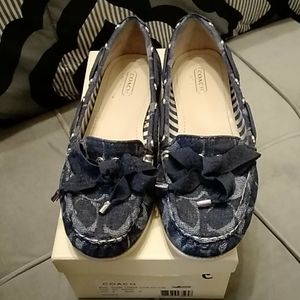 Coach denim loafers